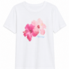 White Hibiscus Graphic Crewneck T-Shirt